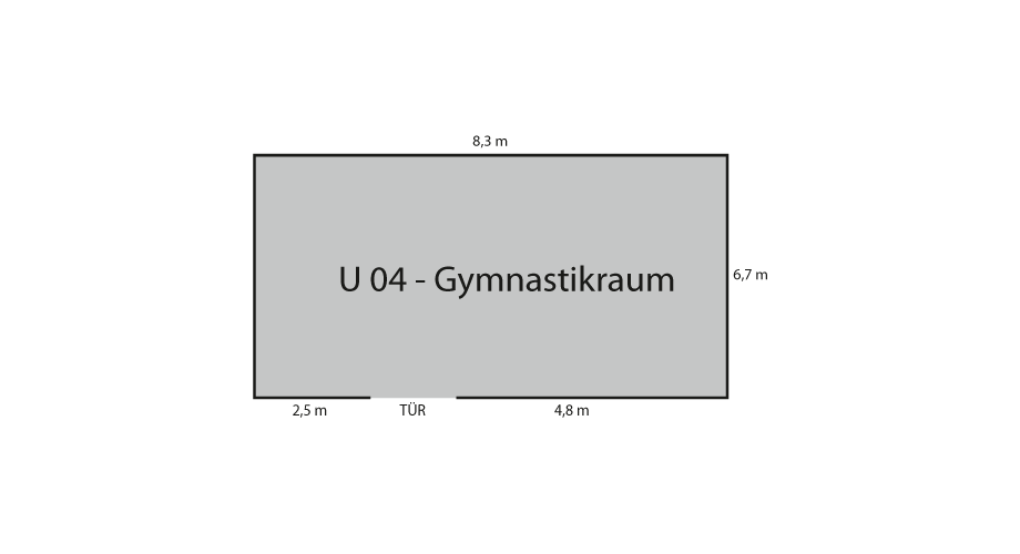 Grundriss Gymnastikraum