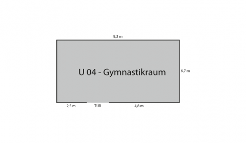 Grundriss Gymnastikraum