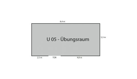 Grundriss Übungsraum